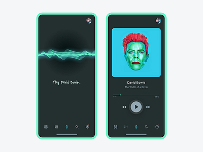 Voice Music App UI app design mobile ui ux voice voice assistant