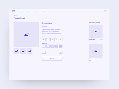 Product Detail Wireframes design ecommerce ui ux wireframes