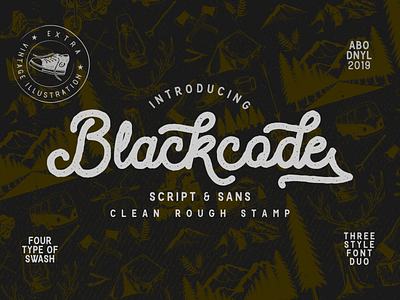 Blackcode -vintage font duo- summer camp vintage vintage font vintage logo wanderlust