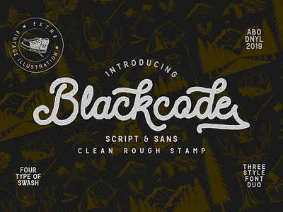 Blackcode -vintage font duo-