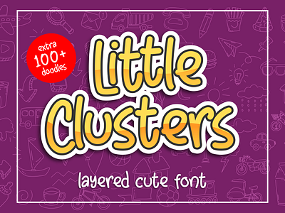 Little Clusters -layered cute font-