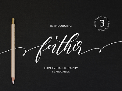 fathir - modern calligraphy font -