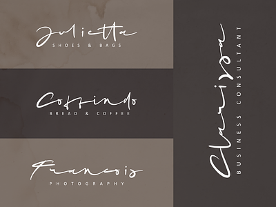 Logo Example "Mrs. Santhi" branding card card design font fonts handletter logo love signature typography vintage logo
