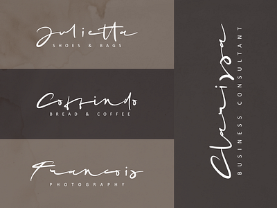 Logo Example "Mrs. Santhi" branding card card design font fonts handletter logo love signature typography vintage logo
