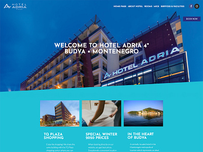 Hotel Adria webpage