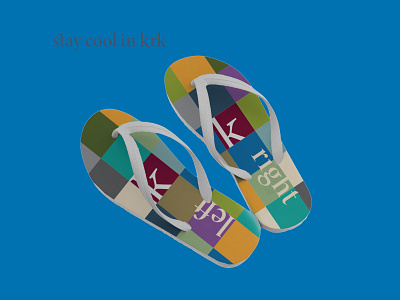 Experience Krk - branded Flip Flops brand design product