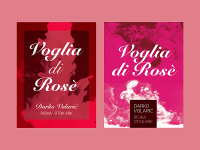 Voglia Di Rose - Wine bottle label design label wine