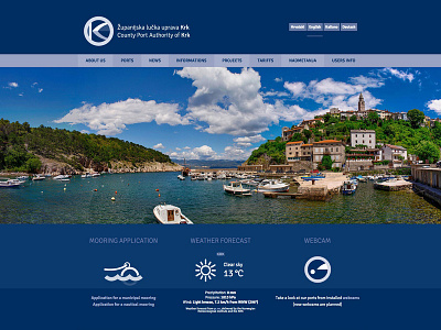 Port Authority of Krk - homepage css drupal web