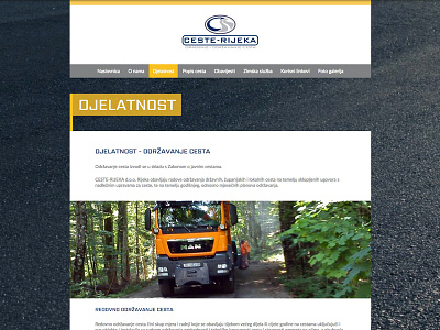 Ceste Rijeka webpage screenshot drupal web design