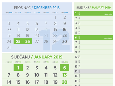 Calendar detail calendar design