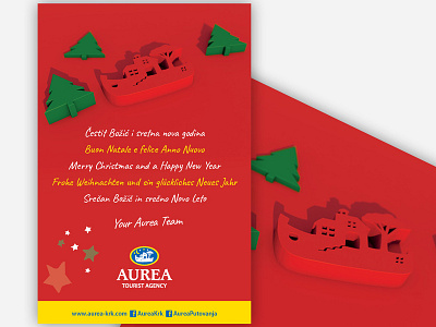 Aurea Greeting Card 3d design rendering