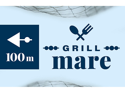 Grill Mare Road Sign design logo signage