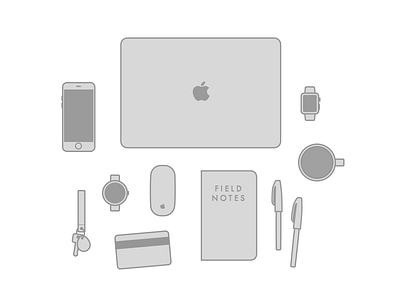 Utilities android design field notes illustration ios mobile pentel ui ux watch wear