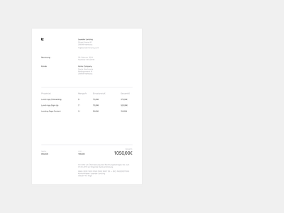 Personal Brand — Invoice