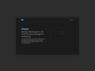 Shapes Design Meetups Website conference meetups product design shapesmeetup ui ux web website