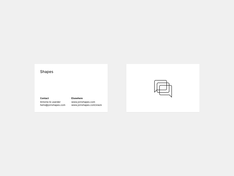 Shapes Design Meetups Cards contact cards business cards