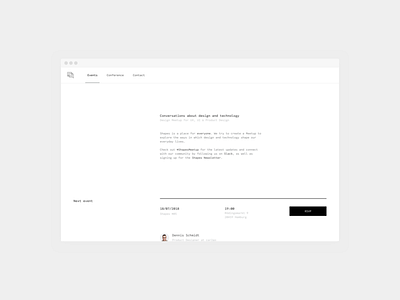 Shapes Website 2.1 meetup minimal showcase web website