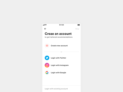 Sign Up Page dailyui dailyui 001 ios iphone minimal mobile signin signup ui ux