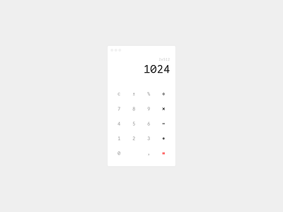 Daily UI 004 — Calculator app calculator dailyui dailyui 004 minimal ui