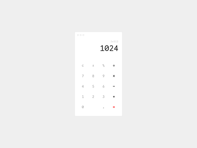 Daily UI 004 — Calculator