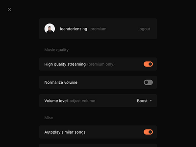 Daily UI 007 — Settings Page