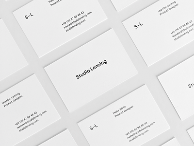 Studio Lenzing Business Cards brand branding ci minimal