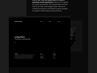 Studio Lenzing website redesign minimal studiolenzing ui ux web