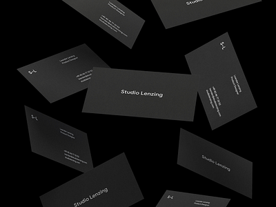 Studio Lenzing Business Cards black business cards minimal studiolenzing
