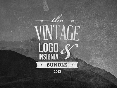 The Vintage Logo & Insignia Bundle black bundle buy creative market design download insignia logo retro vintage white