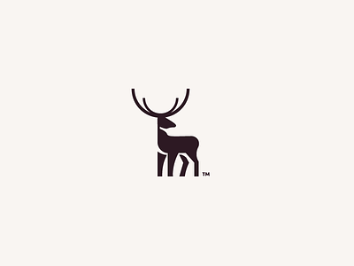 Stag anders animal business concept hunting icon logo mono stag tom