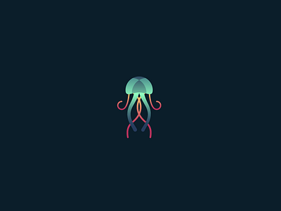 Jellyfish colour design glow gradients jellyfish underwater