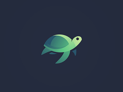 Turtle Mark 3 animal creature design gradient logo logos sea turtle volume