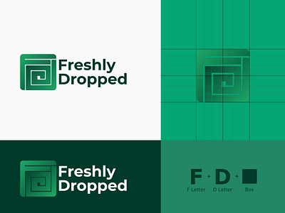 Freshly Dropped Logo branding design icon illustration logo minimal typography ui ux vector