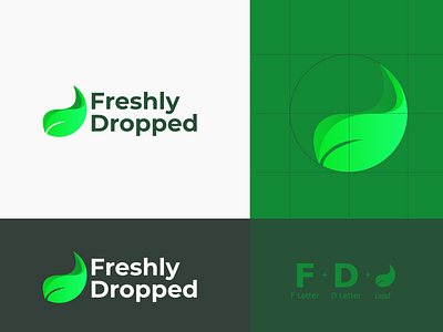 Freshly Dropped Logo app branding design icon illustration logo minimal typography ui ux vector