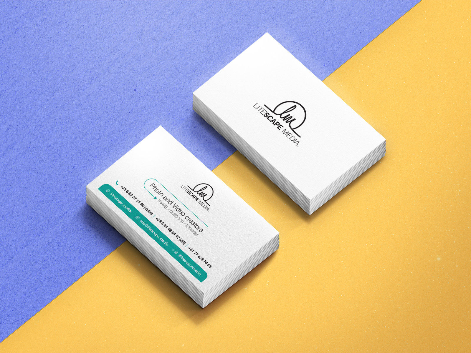 Lite Scape Media Business Card by Mohammed Adnan on Dribbble