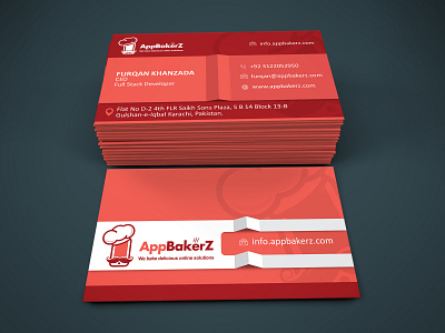 Appbakerz Business Card advertisement best graphic design best logo best stationery design branding branding design business card design creative design design illustration product branding vector