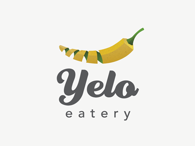 Yelo Logo app delicious eatery food hot identity logo restaurant spice yelo