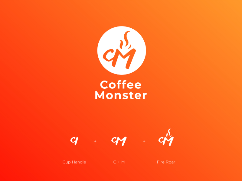 Coffee Monster coffee shop monster coffee brand indentity logo branding logo