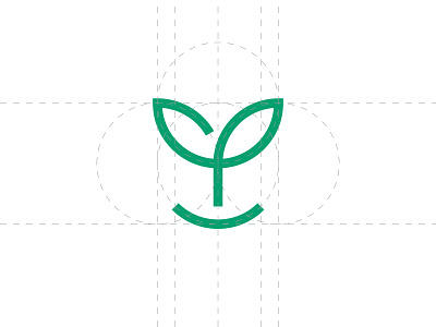 PlantTime brand identity branding green initial logo logo logogram plant