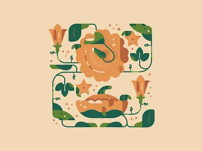 day 02 - gourd art challenge design drawtober fauna flora gourd graphic design illustration inktober plant vector