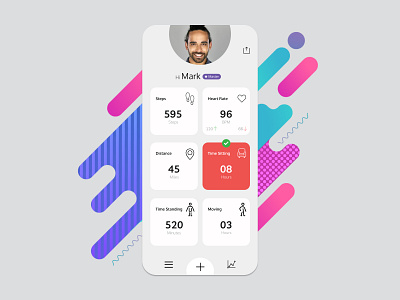 Mobile App _ Fitness Tracker minimalist mobile app mobile ui user experience userinterface