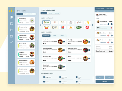 iPad POS food court ia ipad minimalist pos ui us user experience userinterface