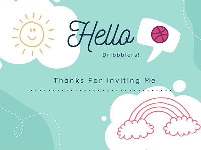 Hello Dribbblers! hello hello dribbblers hello dribble hellodribbble illustration illustrator invite thank thank you dribbble thanks thankyou welcome