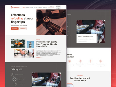 Fuel Delivery - Marketing Site app fuel fuel delivery marketing site online fuel delivery web app website