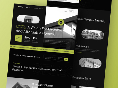 Home - Real Estate Landing Page building buy home house marketing site place portal product design property real estate rent sell ui uiux ux web design work workplace