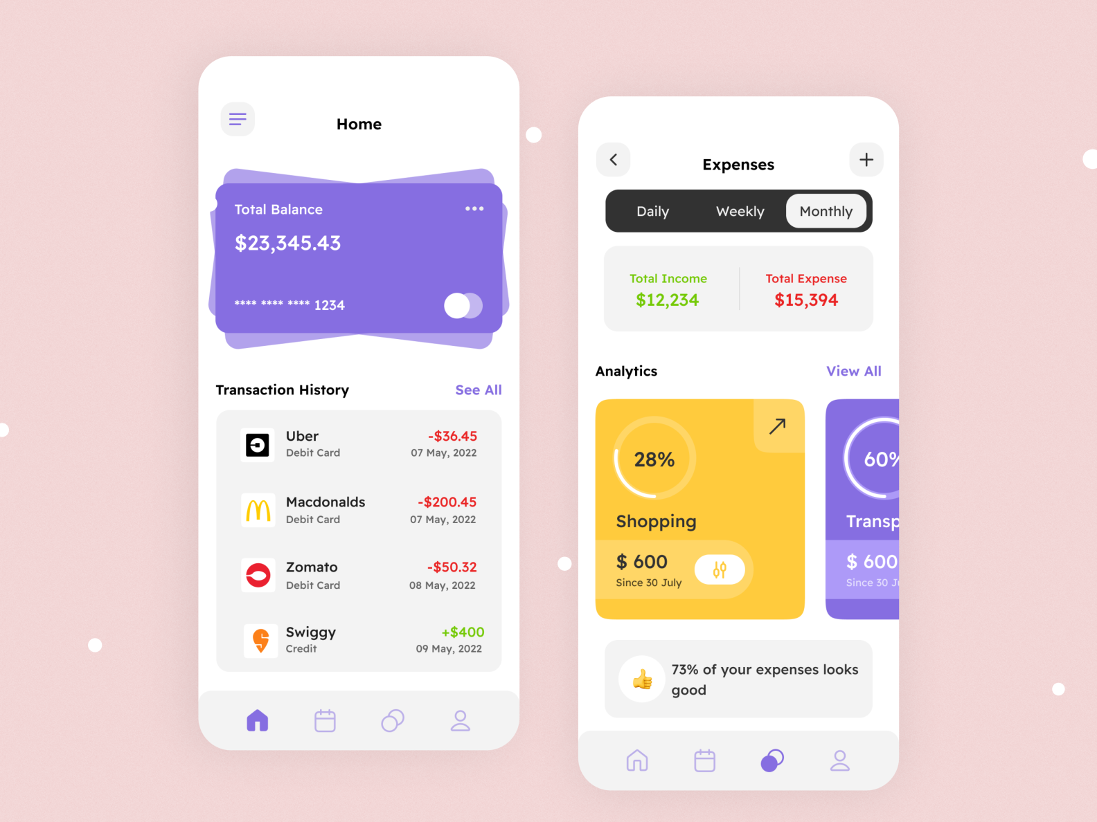 Safe Spend - App by Neel Thakkar on Dribbble