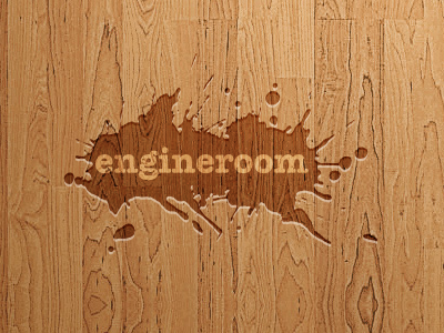 Our logo on wood logo
