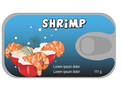 The shrimp packaging