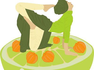 Yoga Green app icon illustration vector website