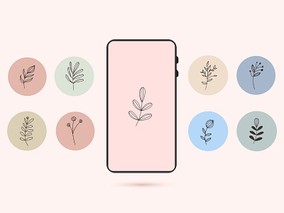 Floral Instagram Highlight Cover, Floral Icons